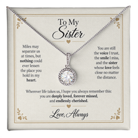 Load image into Gallery viewer, To My Sister - Forever Missed and Cherished Eternal Hope Necklace Gift
