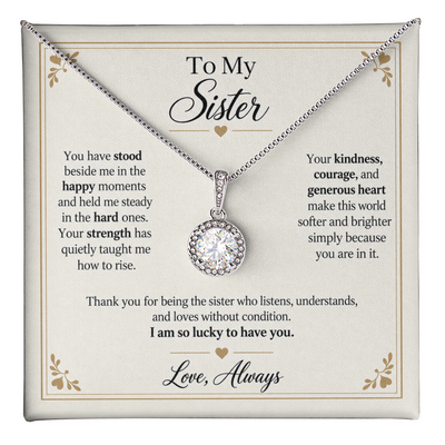 Load image into Gallery viewer, To My Sister - Lucky to Have You Eternal Hope Necklace Gift
