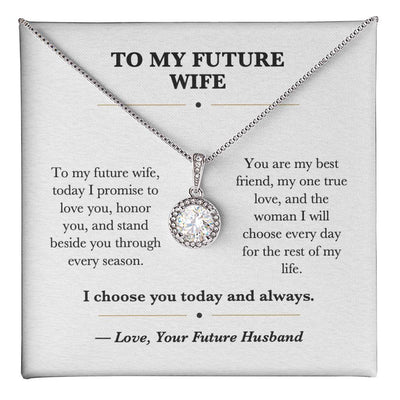 Load image into Gallery viewer, To My Future Wife Wedding Vow Eternal Hope Necklace Gift
