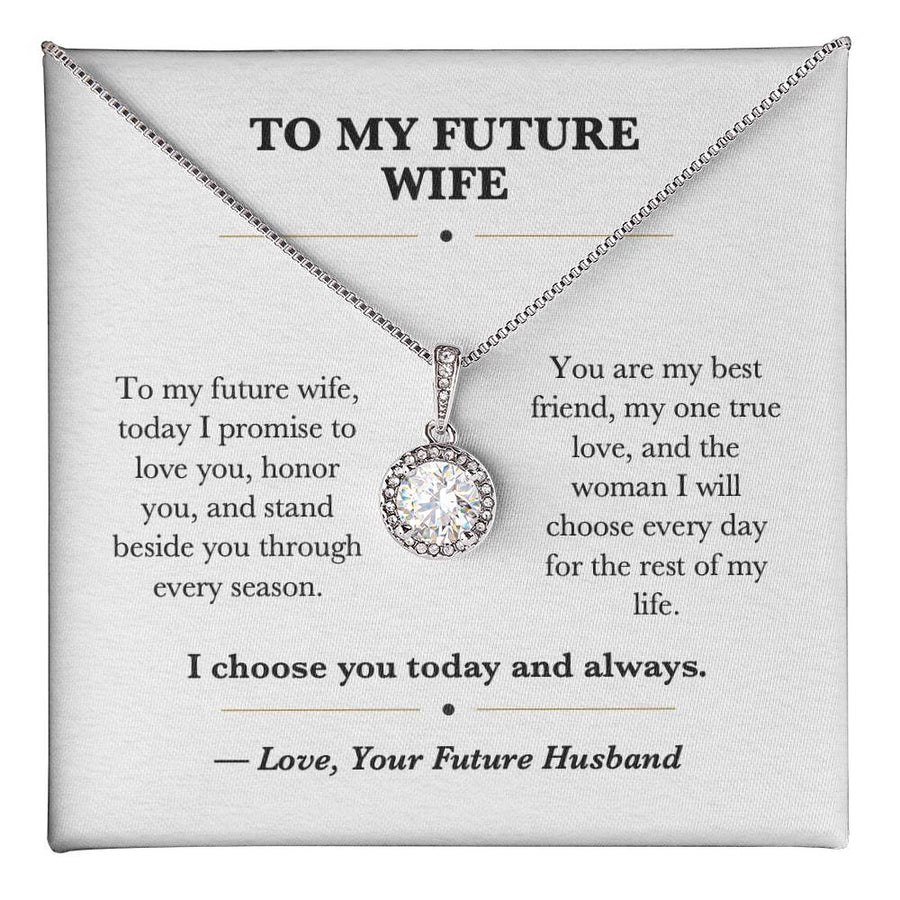 To My Future Wife Wedding Vow Eternal Hope Necklace Gift