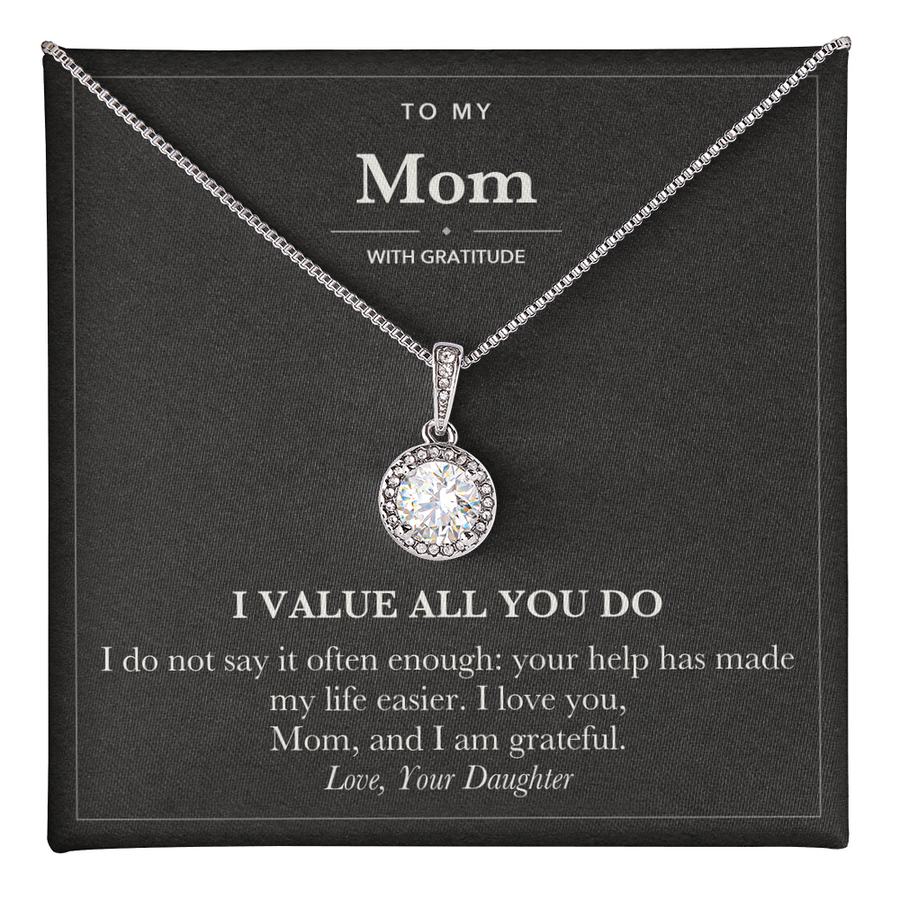 Thank You Gift for Mom Eternal Hope Necklace from Daughter