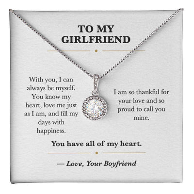 Load image into Gallery viewer, To My Girlfriend Safe Love Eternal Hope Necklace from Boyfriend
