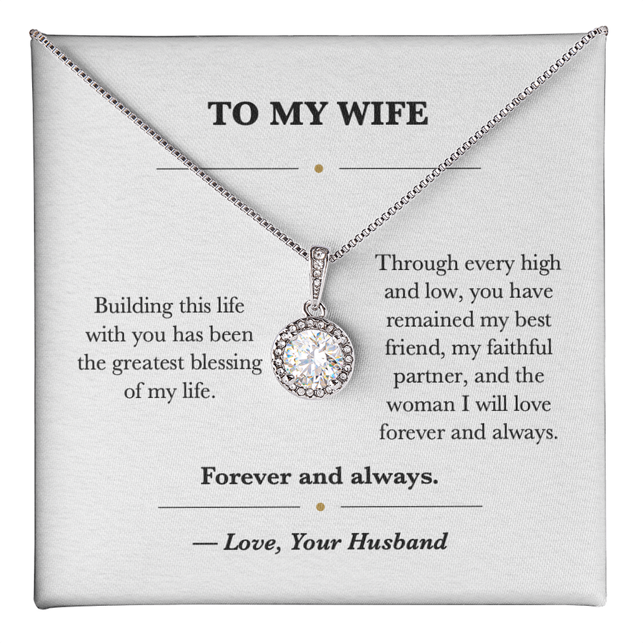 To My Wife Building a Life Eternal Hope Necklace Gift from Husband