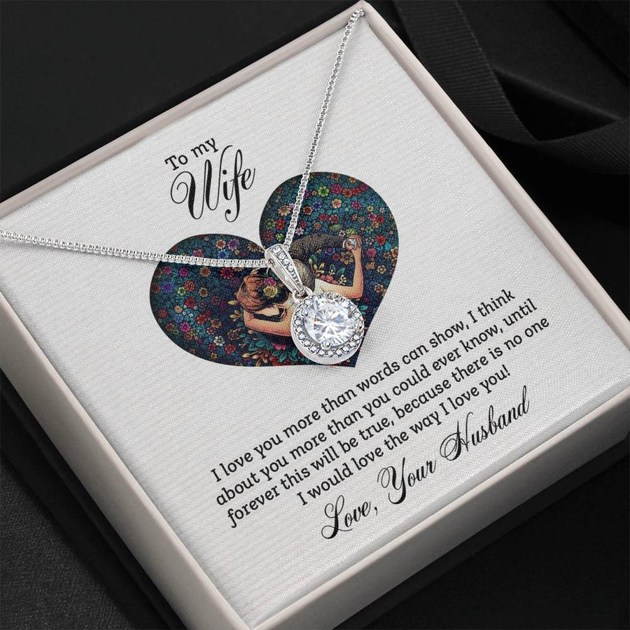 To My Amazing Wife Necklace Silver, Birthday Gift Ideas for Wife from Husband, Unique Gift for Wife