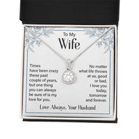 Load image into Gallery viewer, Silver to My Wife Necklace from Husband Christmas Necklace for Wife, Birthday Necklace for Wife Gold

