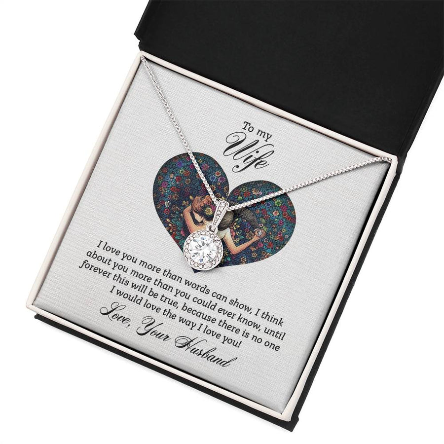 To My Amazing Wife Necklace Silver, Birthday Gift Ideas for Wife from Husband, Unique Gift for Wife