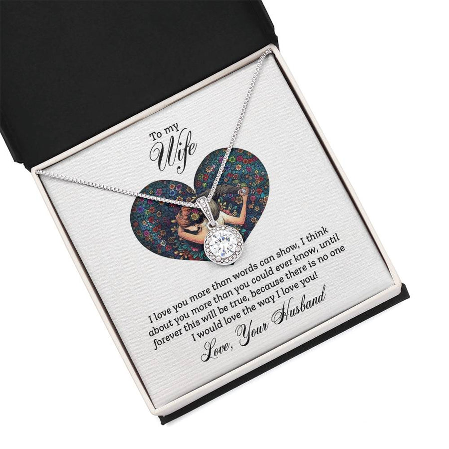 To My Amazing Wife Necklace Silver, Birthday Gift Ideas for Wife from Husband, Unique Gift for Wife