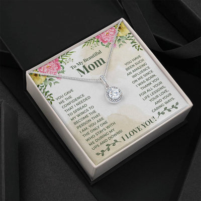 Load image into Gallery viewer, To My Beautiful Mom Necklace, You Give Me the Confidence That I Needed
