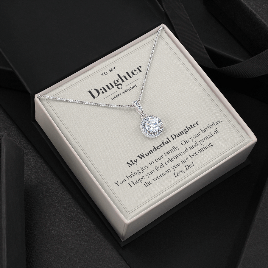 To My Daughter Birthday Eternal Hope Necklace - My Wonderful Daughter