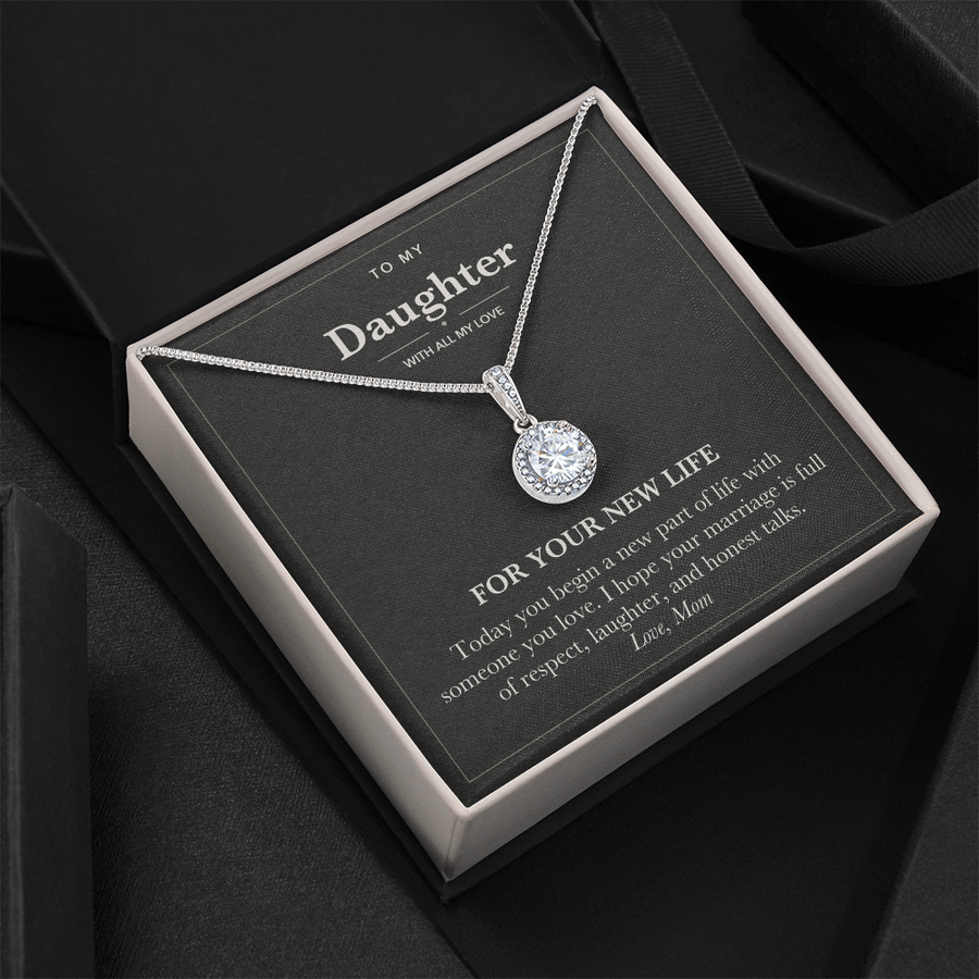 Wedding Day Eternal Hope Necklace for Daughter from Mom