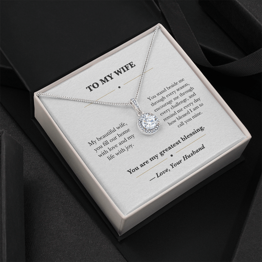 To My Wife Gratitude Eternal Hope Necklace Gift from Husband