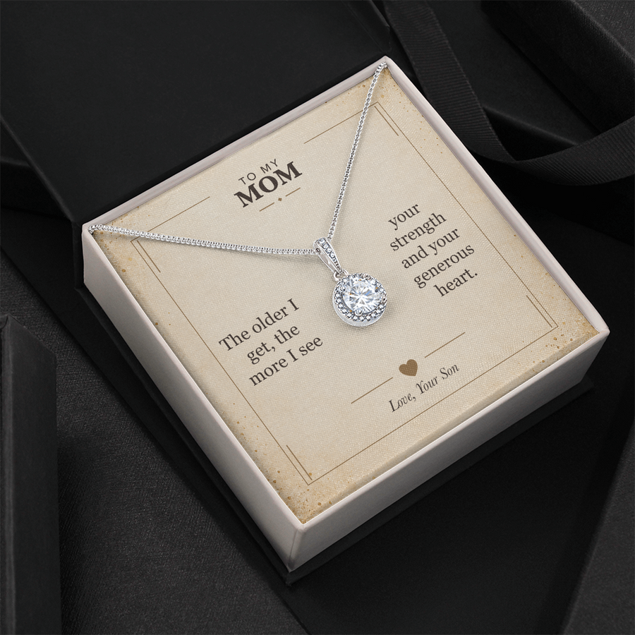 To My Mom, Your Generous Heart - Eternal Hope Necklace