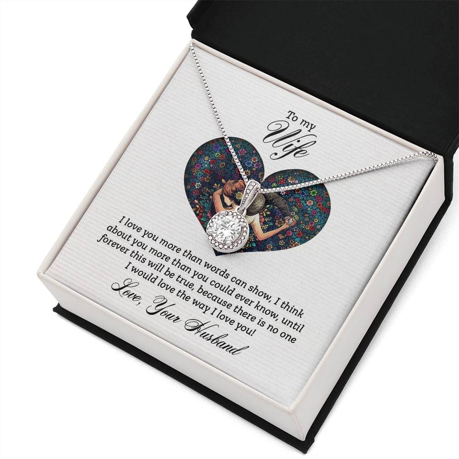 To My Amazing Wife Necklace Silver, Birthday Gift Ideas for Wife from Husband, Unique Gift for Wife