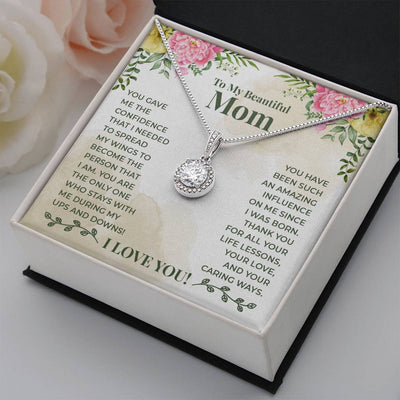 Load image into Gallery viewer, To My Beautiful Mom Necklace, You Give Me the Confidence That I Needed
