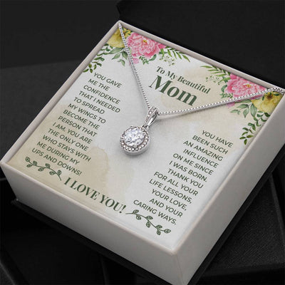 Load image into Gallery viewer, To My Beautiful Mom Necklace, You Give Me the Confidence That I Needed
