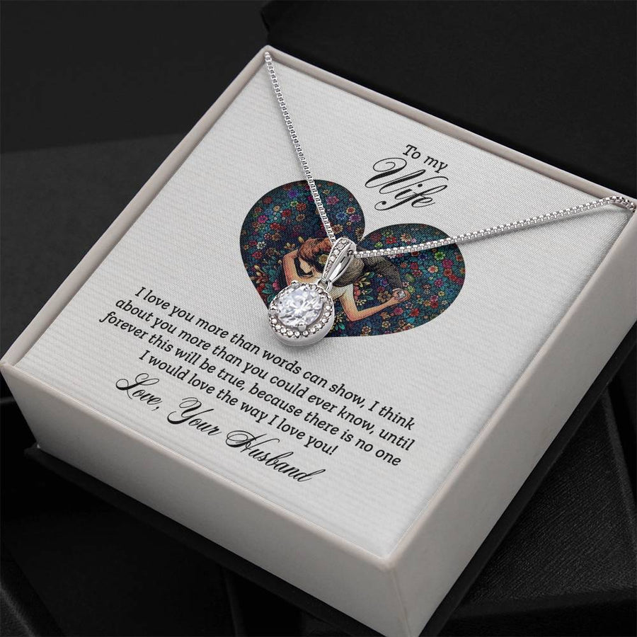 To My Amazing Wife Necklace Silver, Birthday Gift Ideas for Wife from Husband, Unique Gift for Wife