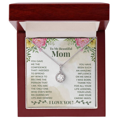 Load image into Gallery viewer, To My Beautiful Mom Necklace, You Give Me the Confidence That I Needed
