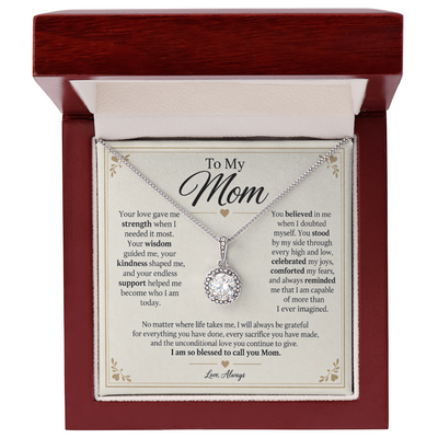 Load image into Gallery viewer, To My Mom - Your Love Made Me Who I Am Eternal Hope Necklace Gift
