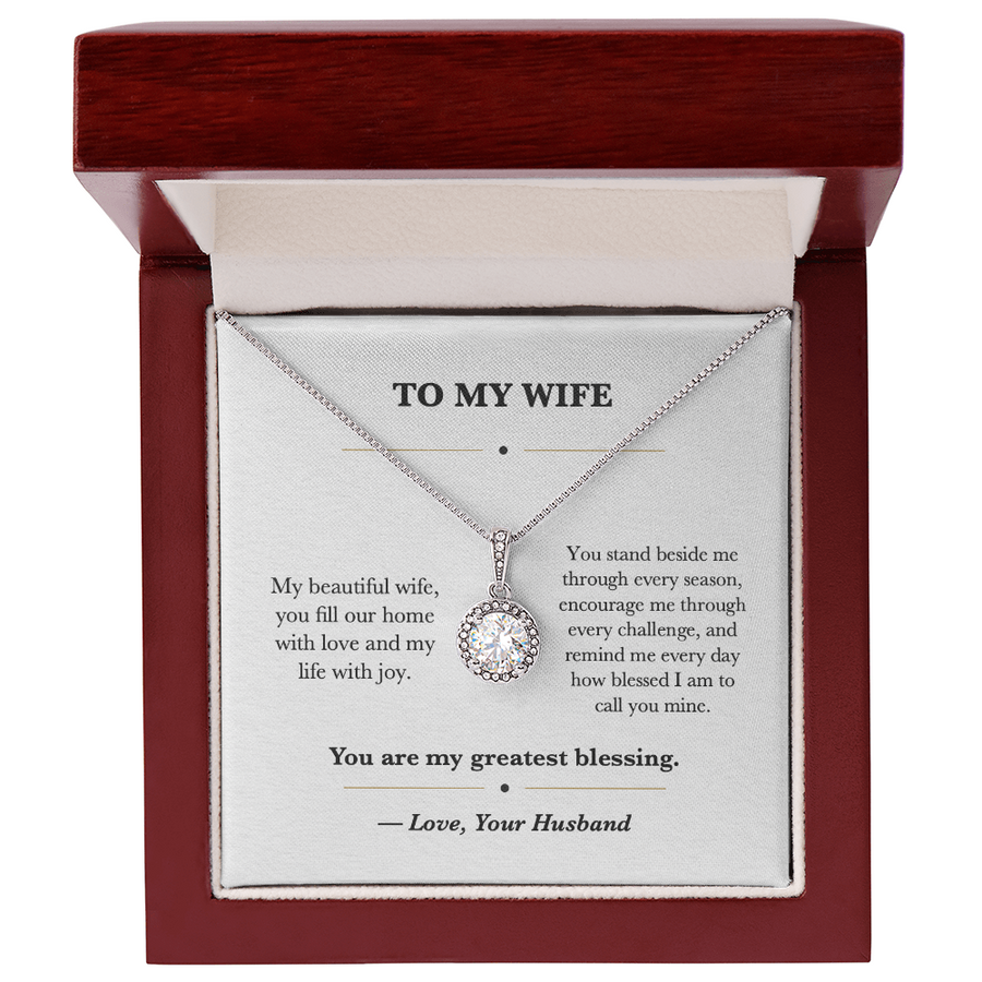 To My Wife Gratitude Eternal Hope Necklace Gift from Husband