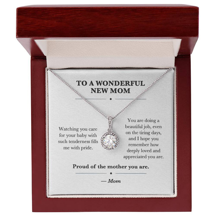 To a Wonderful New Mom Eternal Hope Necklace Gift