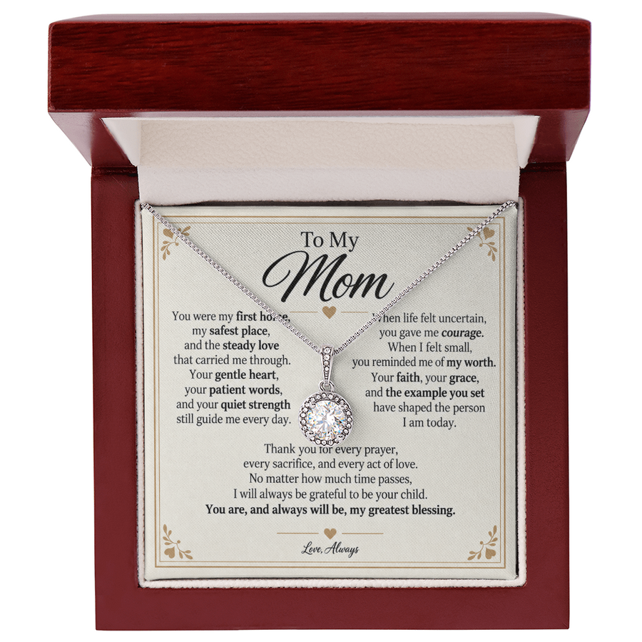 To My Mom - My Greatest Blessing Eternal Hope Necklace Gift
