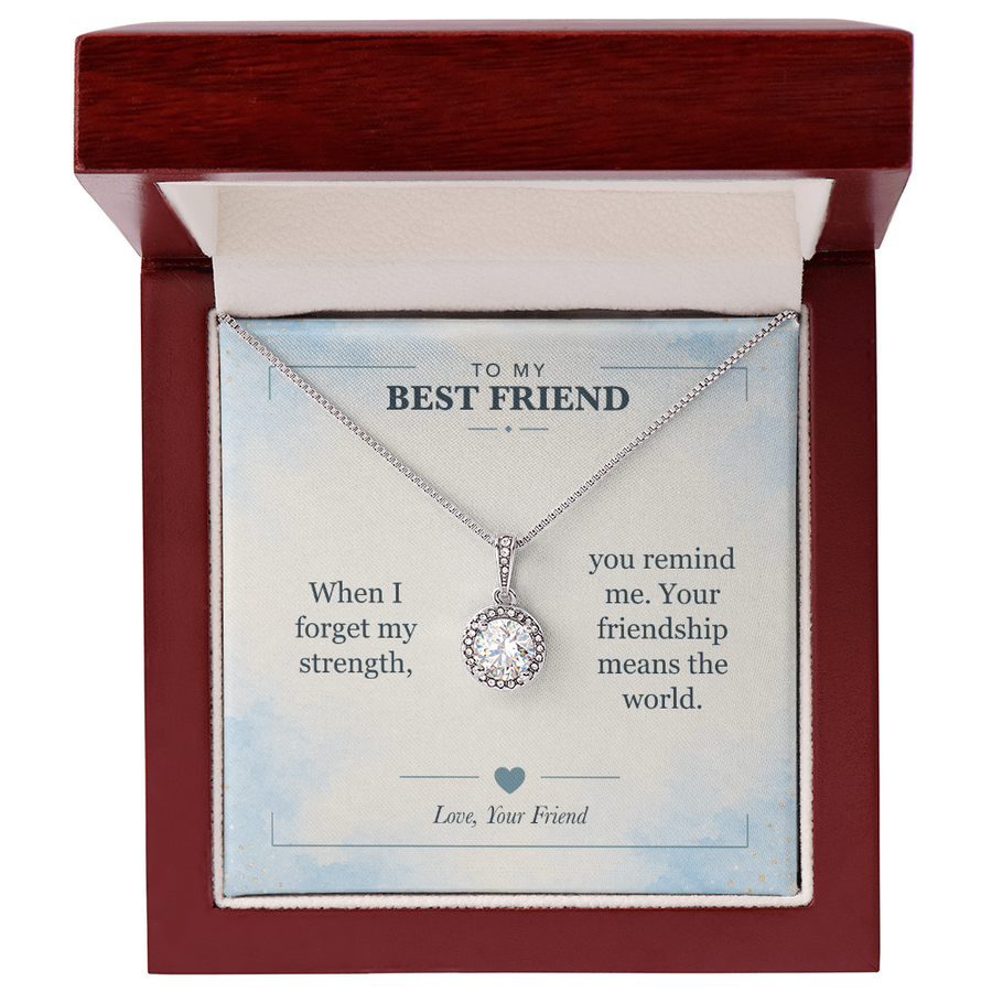 To My Best Friend, You Remind Me of My Strength - Eternal Hope Necklace