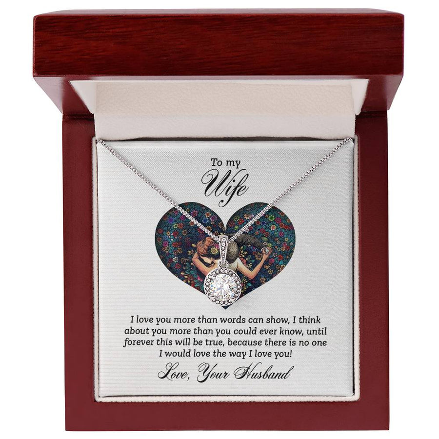 To My Amazing Wife Necklace Silver, Birthday Gift Ideas for Wife from Husband, Unique Gift for Wife