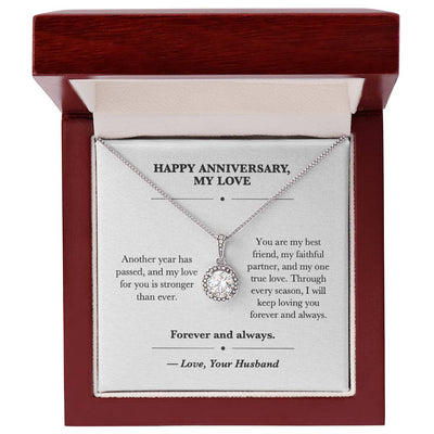 Load image into Gallery viewer, Happy Anniversary My Love Eternal Hope Necklace Gift from Husband
