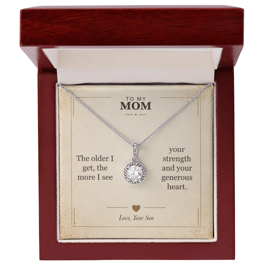 To My Mom, Your Generous Heart - Eternal Hope Necklace