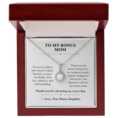 Load image into Gallery viewer, To My Bonus Mom Eternal Hope Necklace Gift from Bonus Daughter
