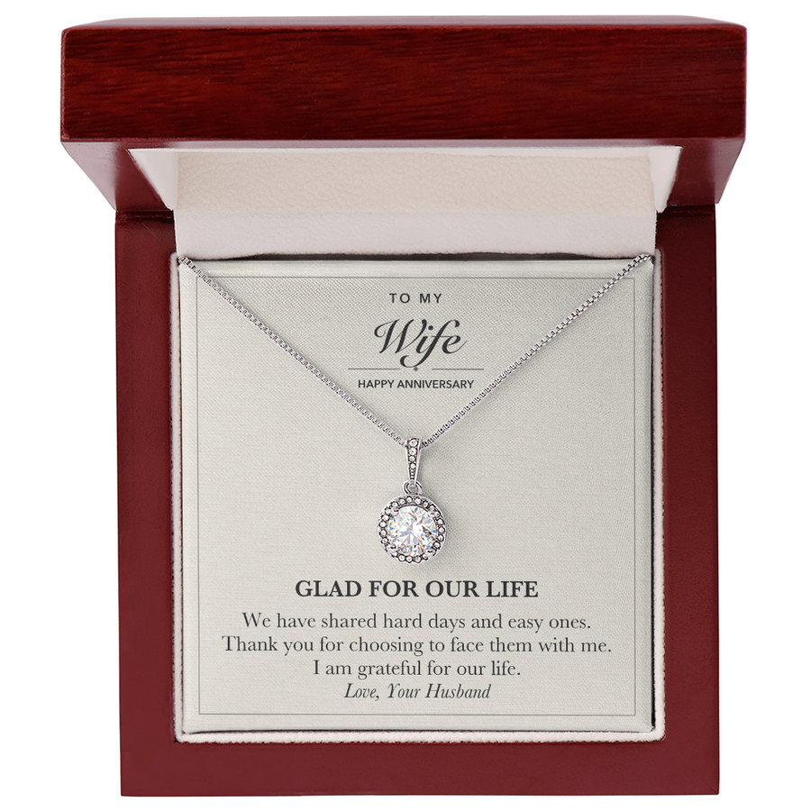 Anniversary Eternal Hope Necklace for Wife - Grateful for Us