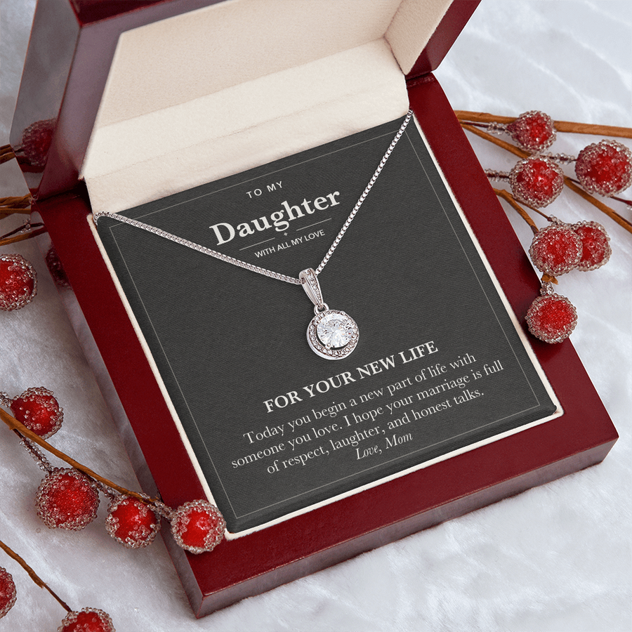 Wedding Day Eternal Hope Necklace for Daughter from Mom