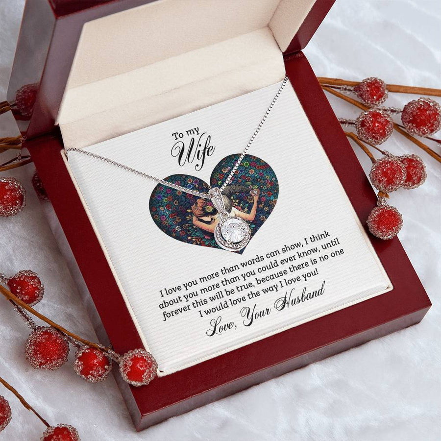 To My Amazing Wife Necklace Silver, Birthday Gift Ideas for Wife from Husband, Unique Gift for Wife