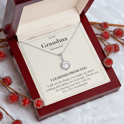 Load image into Gallery viewer, Thank You Necklace for Grandma from Granddaughter
