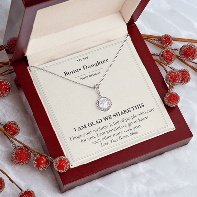 Load image into Gallery viewer, Birthday Necklace for Bonus Daughter from Bonus Mom
