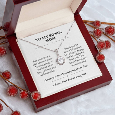 Load image into Gallery viewer, To My Bonus Mom Eternal Hope Necklace Gift from Bonus Daughter
