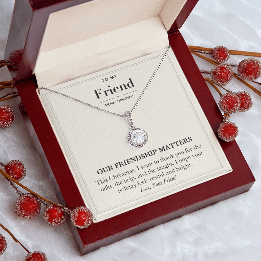 Christmas Gift Necklace for Best Friend - Glad We Met