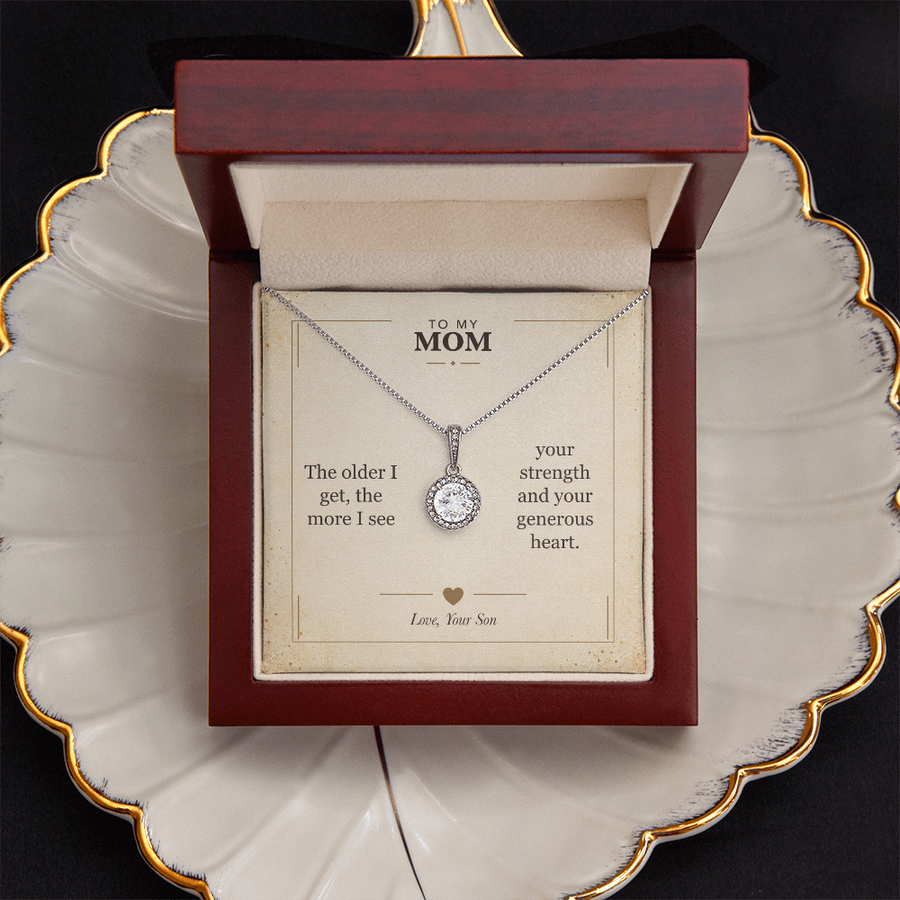 To My Mom, Your Generous Heart - Eternal Hope Necklace