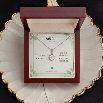 Load image into Gallery viewer, To My Sister, Cheering for Who I Am Becoming - Eternal Hope Necklace
