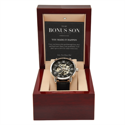 Load image into Gallery viewer, To My Bonus Son Graduation Openwork Watch
