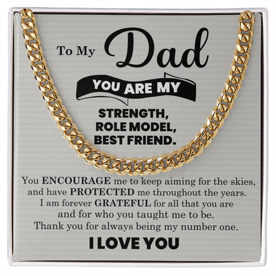 Load image into Gallery viewer, To My Dad Cuban Link Chain Necklace – Father’s Day, Birthday &amp;amp; Stepdad Gift from Son or Daughter

