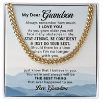 Load image into Gallery viewer, To My Grandson Necklace from Grandma, Always Remember Grandson Necklace
