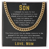 Load image into Gallery viewer, To My Son Necklace from Mom, You Have Given Me So Many Reasons to Be Proud

