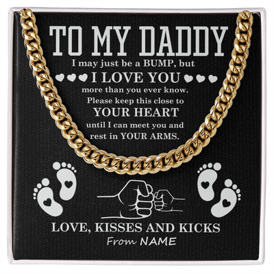 Load image into Gallery viewer, To My Dad Cuban Chain Necklace for Brave Dad, Birthday Gift, Father&amp;#39;s Day Gift from Son Daughter
