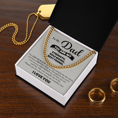 Load image into Gallery viewer, To My Dad Cuban Link Chain Necklace – Father’s Day, Birthday &amp;amp; Stepdad Gift from Son or Daughter
