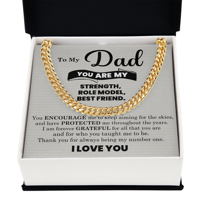 Load image into Gallery viewer, To My Dad Cuban Link Chain Necklace – Father’s Day, Birthday &amp;amp; Stepdad Gift from Son or Daughter

