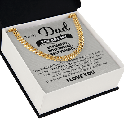Load image into Gallery viewer, To My Dad Cuban Link Chain Necklace – Father’s Day, Birthday &amp;amp; Stepdad Gift from Son or Daughter
