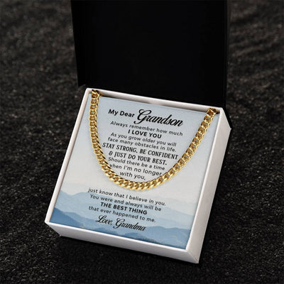 Load image into Gallery viewer, To My Grandson Necklace from Grandma, Always Remember Grandson Necklace
