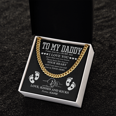 Load image into Gallery viewer, To My Dad Cuban Chain Necklace for Brave Dad, Birthday Gift, Father&amp;#39;s Day Gift from Son Daughter
