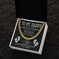 Load image into Gallery viewer, To My Dad Cuban Chain Necklace for Brave Dad, Birthday Gift, Father&#39;s Day Gift from Son Daughter
